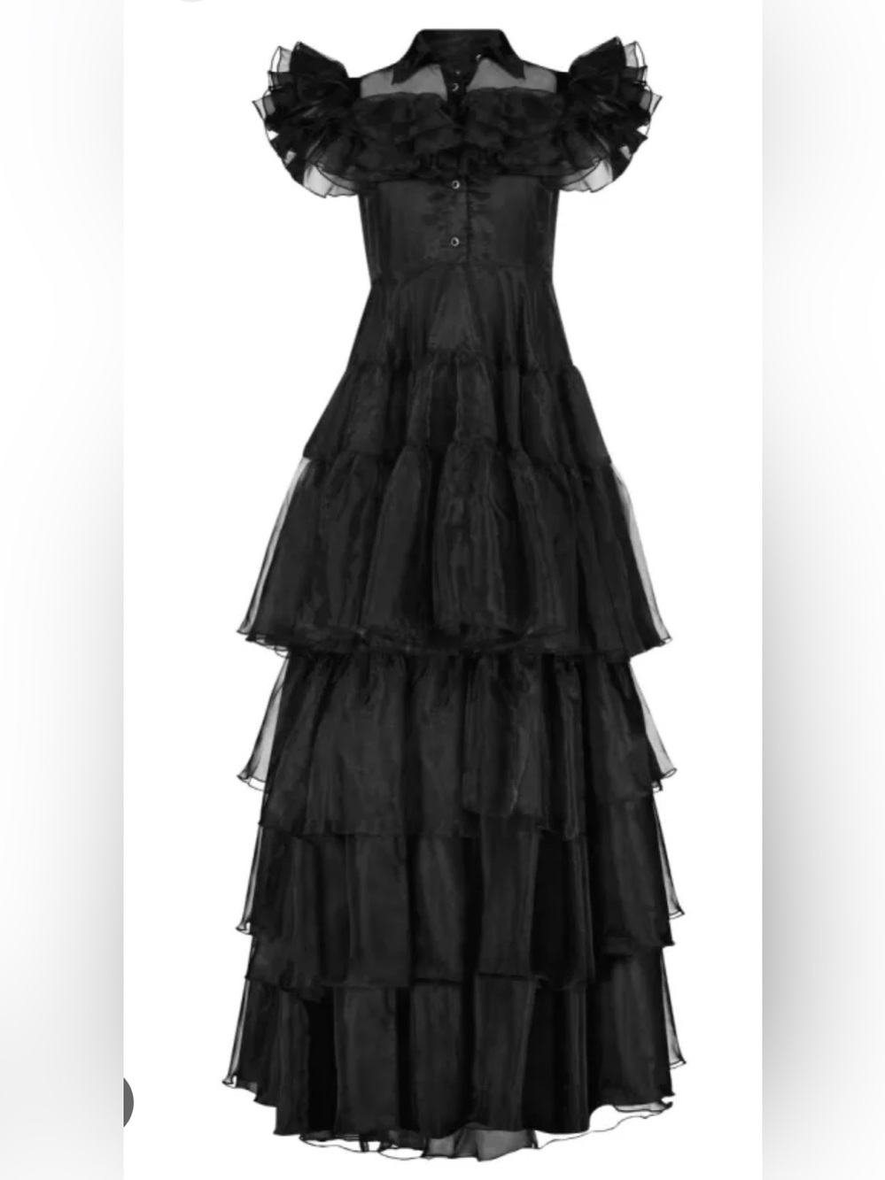 JessaKae Black Tiered Wednesday Dress